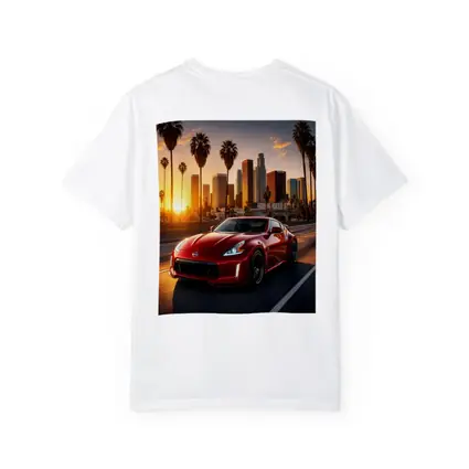 Nissan 370Z Red Los Angeles Sunset Drive