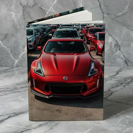 Nissan 370Z Red Sports Car City Parking