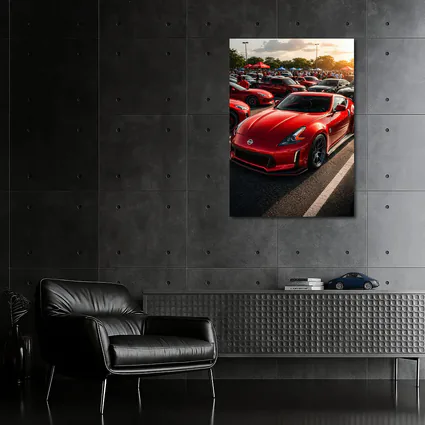 Nissan 370Z Red Car Show Sunset