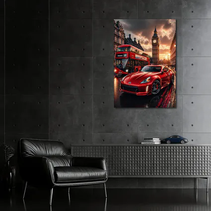 Nissan 370Z Red London Big Ben Street