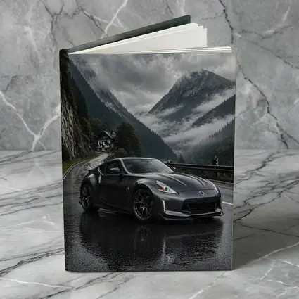 Nissan 370Z on Rainy Mountain Road