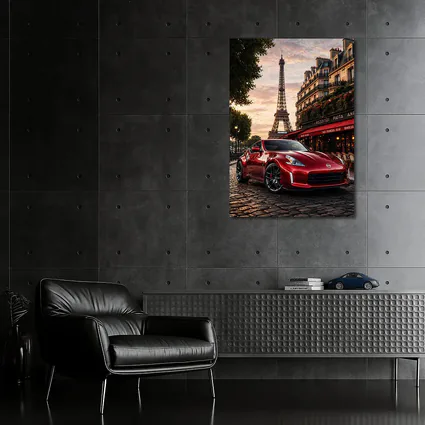 Nissan 370Z Red Sports Car Paris
