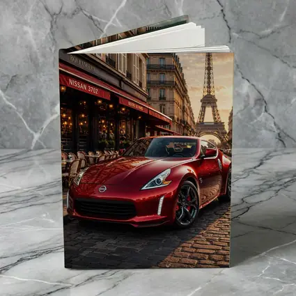 Nissan 370Z Red Sports Car Paris Streets