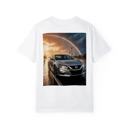 Nissan Altima Wet Road Rainbow Storm