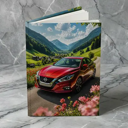 Nissan Altima Red Car Mountain Valley Road