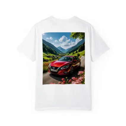 Nissan Altima Red Car Mountain Valley Road