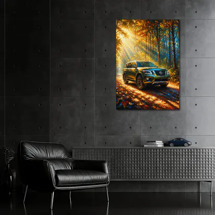 Nissan Armada Forest Autumn Impressionism Art