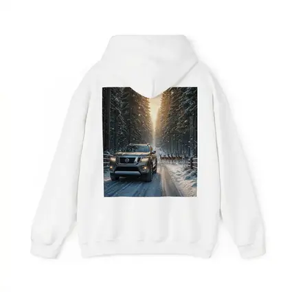 Nissan Frontier SUV Snowy Forest Deer