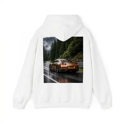 Nissan GT-R Gold Wet Mountain Road