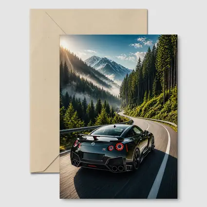 Nissan GT-R Driving Mountain Forest Road