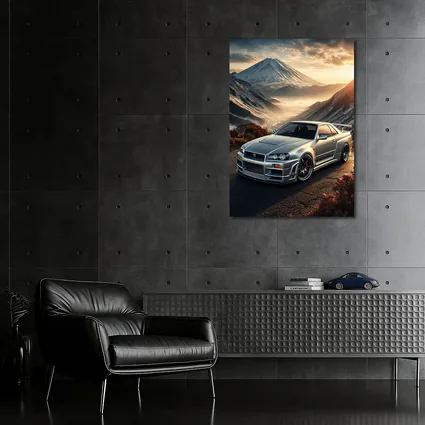Nissan Skyline GT-R R34 Mountain Sunset
