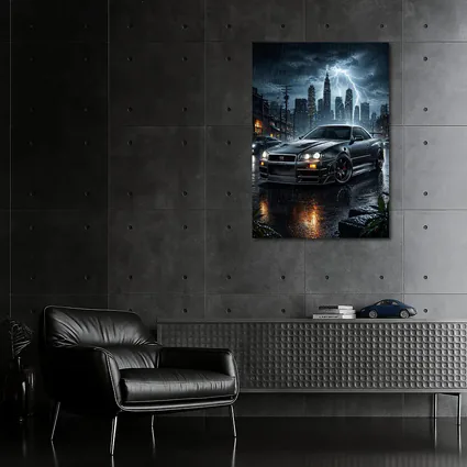 Nissan Skyline GT-R R34 Rainy City Night