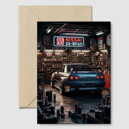 Nissan Skyline GT-R Blue Neon Garage