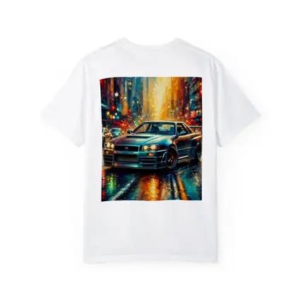 Nissan Skyline GT-R Rainy City Impressionism Art