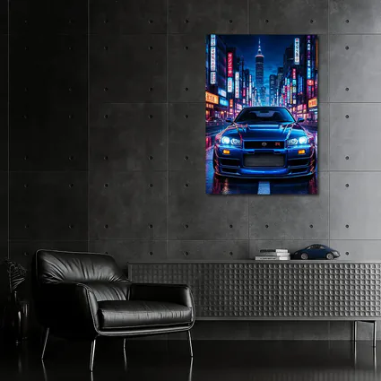 Nissan Skyline GT-R Neon Tokyo Night Street