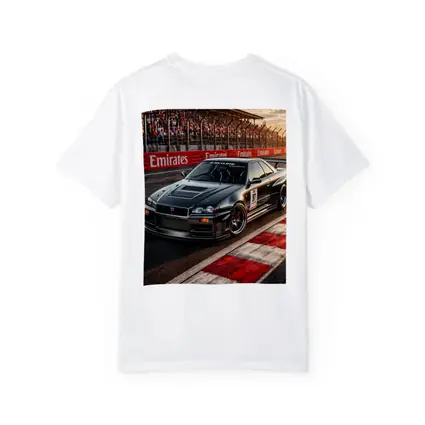 Nissan Skyline GT-R Black Race Track Sunset