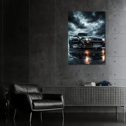 Nissan Skyline GT-R Black Rainy Storm