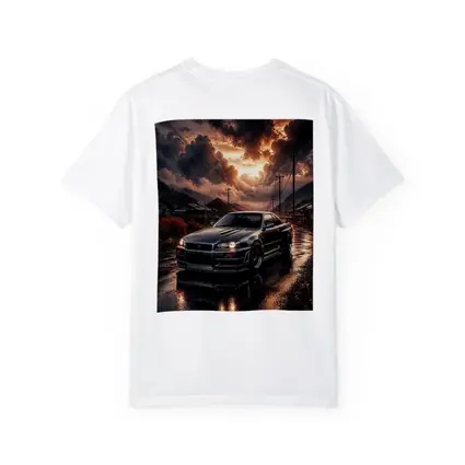 Nissan Skyline GT-R Wet Road Sunset Scene