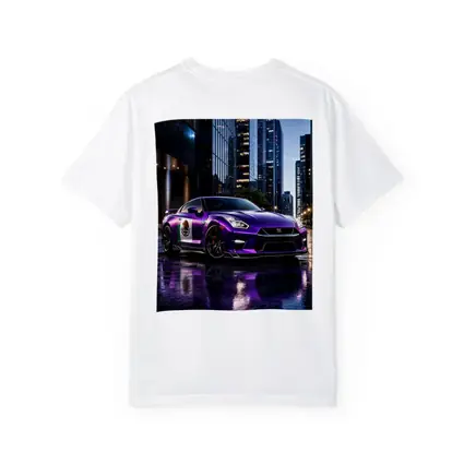 Nissan GT-R Purple Mexican Flag City Night