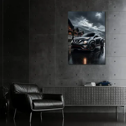 Nissan Juke Nismo Dark Rainy Mountain Village