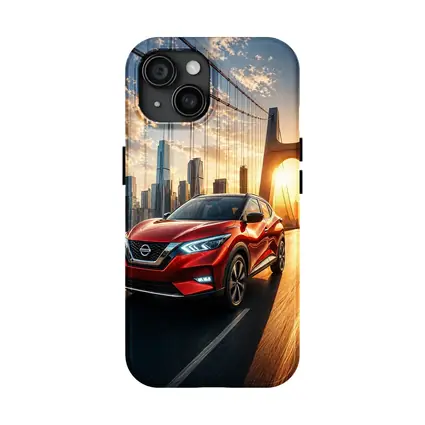 Nissan Kicks Red SUV Bridge City Sunset