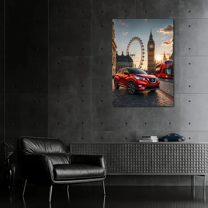 Nissan Kicks Red SUV London Sunset
