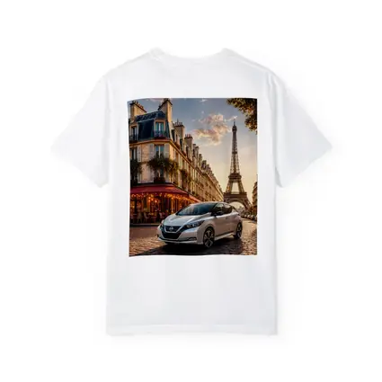 Nissan Leaf Parked Near Eiffel Tower Paris