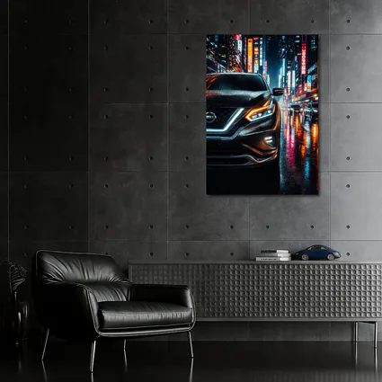 Nissan Murano Rainy Neon City Night