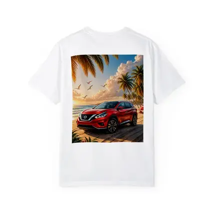 Nissan Murano Red SUV Beach Sunset