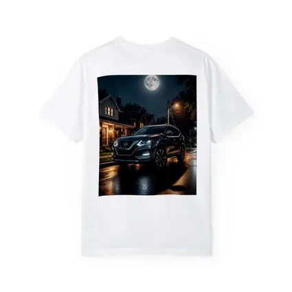 Nissan Rogue Parked On Moonlit Suburban Street
