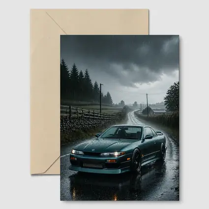 Nissan Silvia S13 Rainy Country Road