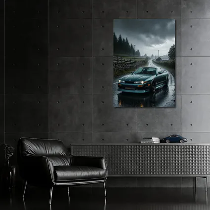 Nissan Silvia S13 Rainy Country Road