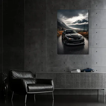 Nissan Silvia Black Car Moody Mountain Road