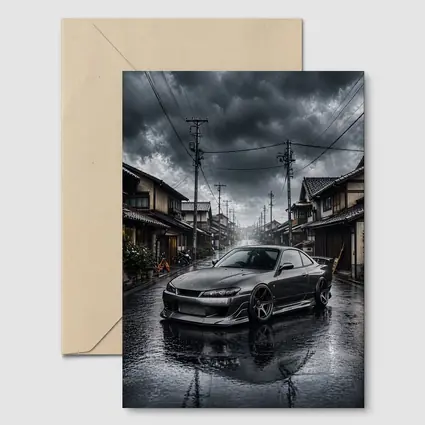 Nissan Silvia S15 Rainy Japanese Street
