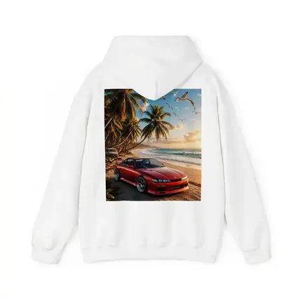 Nissan Silvia Red Sports Car Beach Sunset