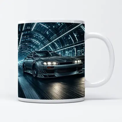 Nissan Silvia Night Tunnel Neon Drive