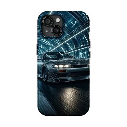 Nissan Silvia Night Tunnel Neon Drive