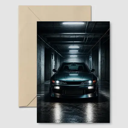 Nissan Silvia Dark Parking Garage Front View