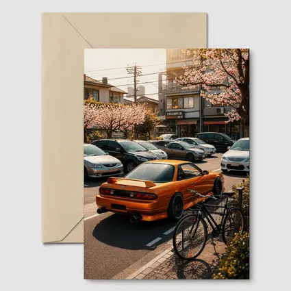 Nissan Silvia Orange JDM Japan Street Scene