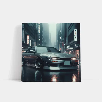 Nissan Silvia S13 Rainy City Street