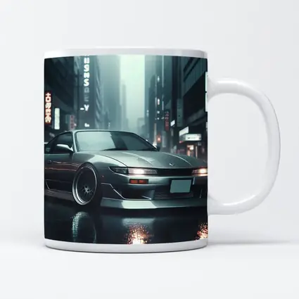 Nissan Silvia S13 Rainy City Street