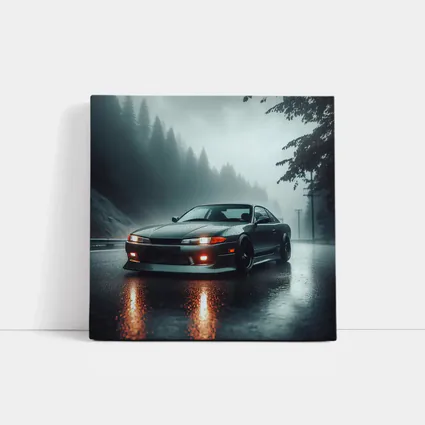 Nissan Silvia S13 Rainy Forest Road