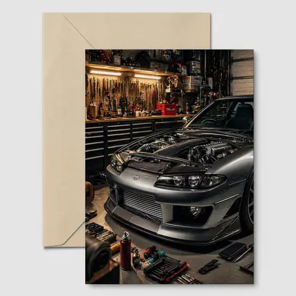 Nissan Silvia S14 Open Hood Garage