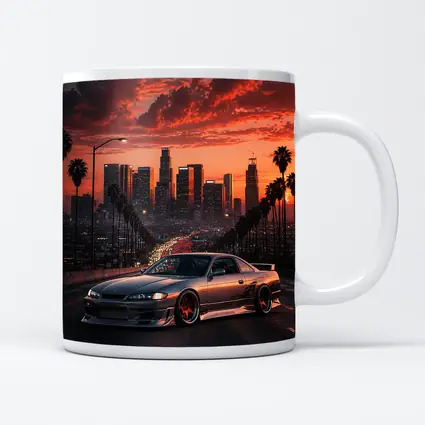 Nissan Silvia S14 Los Angeles Sunset Skyline