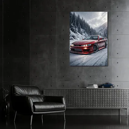 Nissan Silvia S14 Red Snow Forest