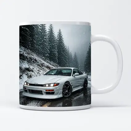 Nissan Silvia S14 Snowy Forest Road