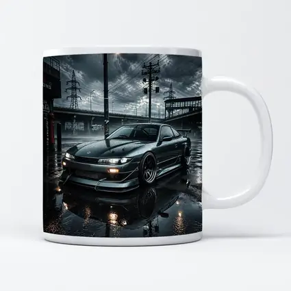 Nissan Silvia S14 Rainy Urban Night Scene