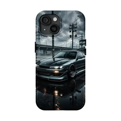 Nissan Silvia S14 Rainy Urban Night Scene