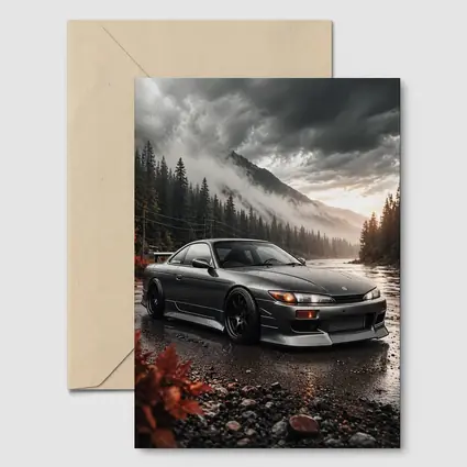 Nissan Silvia S14 Moody Mountain Forest Scene