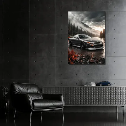 Nissan Silvia S14 Moody Mountain Forest Scene